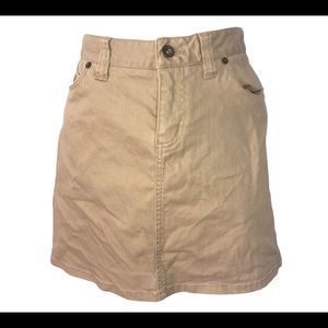 Vineyard Vines brown Jeans Mini Skirt Sz 4 100% Cotton Short Skirt Denim Pockets